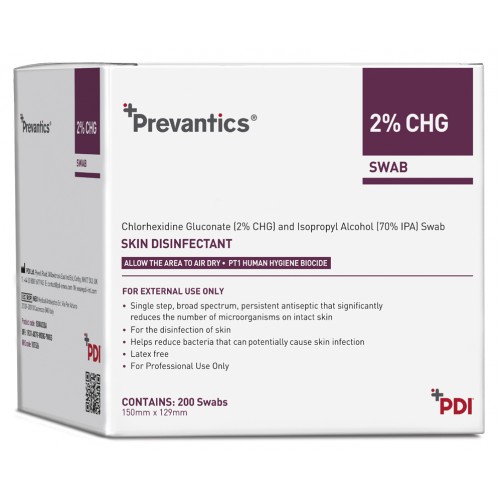 Dezinfekční ubrousky Prevantics 2% CHG, 200ks