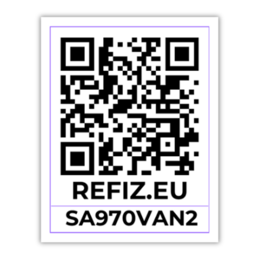 QR Kód basic - bílá samolepka s příslušenstvím