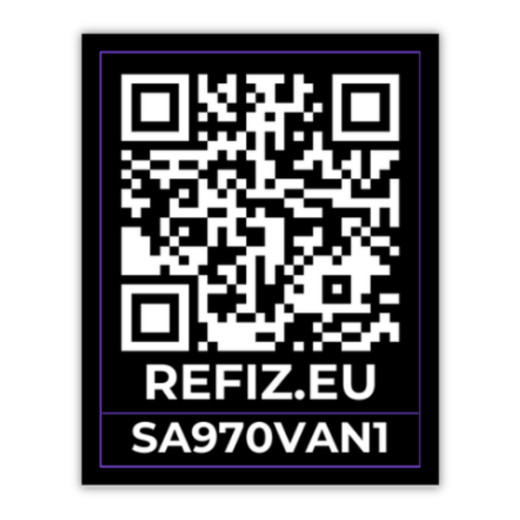 QR Kód basic - černá samolepka s příslušenstvím